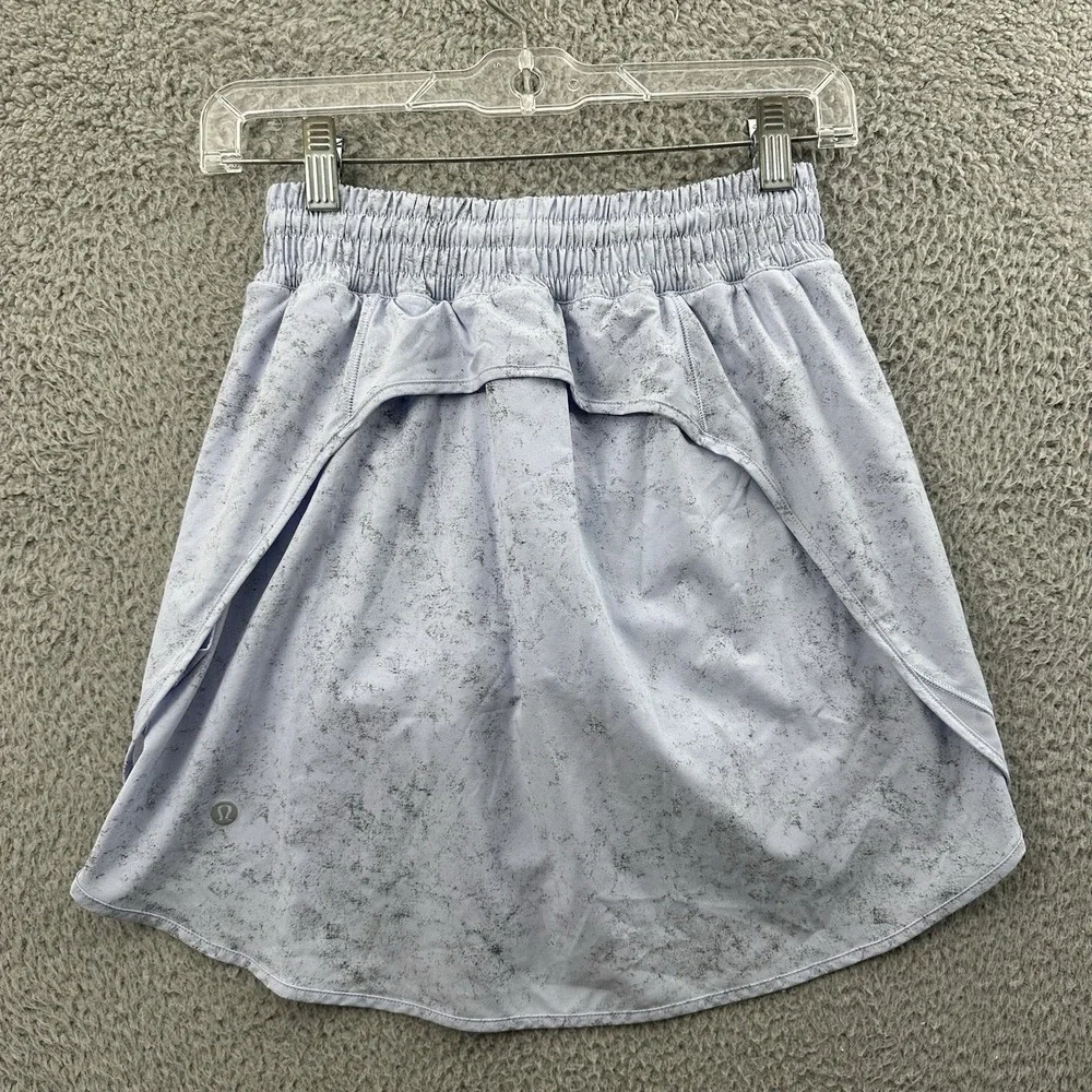 Lululemon Hotty Hot High Rise Skirt Skort Gravel‎ Dust Pastel Blue Athletic W 4